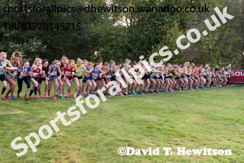Womens under-17s, 2016 National Cross Cpuntry Relays, Berry Hill Park, Mansfield. Photo: David T. Hewitson/Sports for All Pics